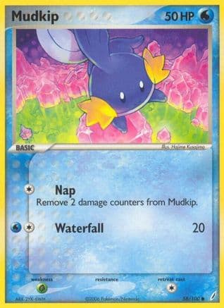 Mudkip 058/100 - Crystal Guardians Reverse Holofoil