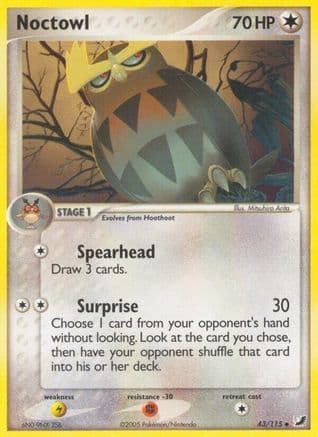 Noctowl  - Reverse Holofoil Unseen Forces - Uncommon