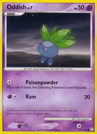 Oddish (112)  - Reverse Holofoil Legends Awakened - Common
