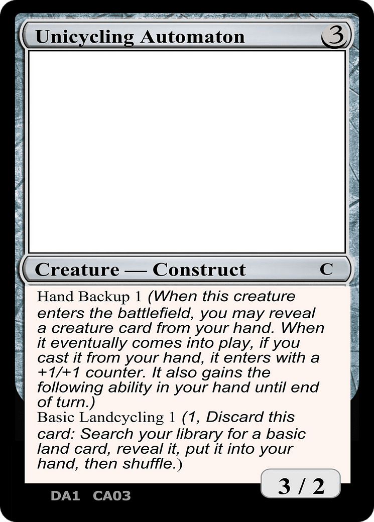 Unicycling Automaton (DA1-CA03) - Unknown Event