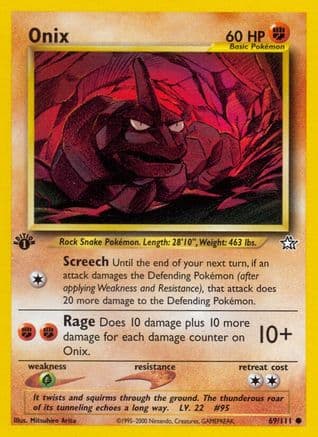 Onix 069/111 - Neo Genesis 1st Edition