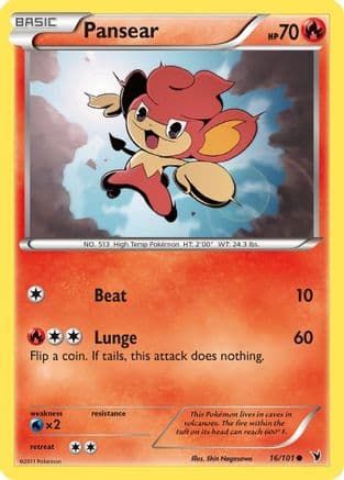 Pansear 16/101 - Noble Victories Reverse Holofoil