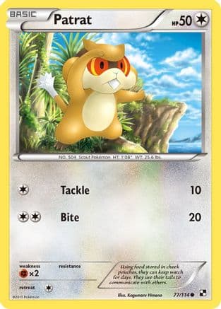 Patrat 77/114 - Black and White Reverse Holofoil