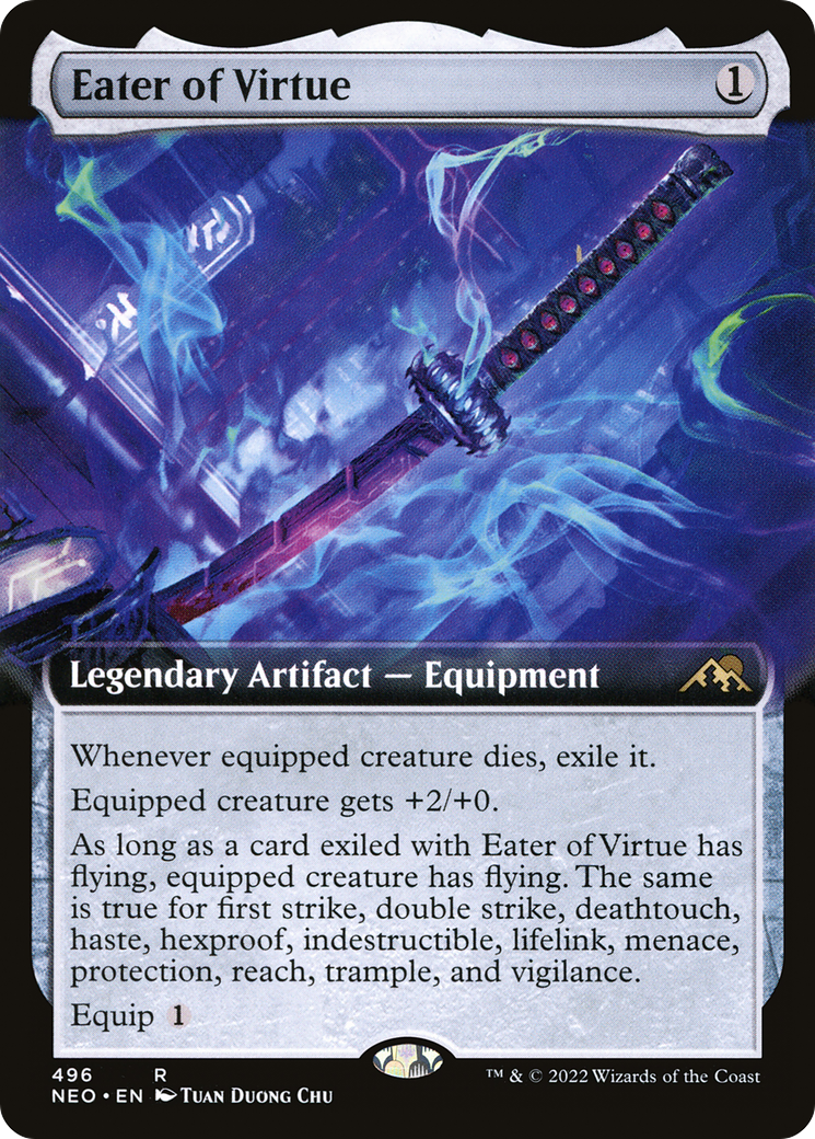 Eater of Virtue (Extended Art) [Kamigawa: Neon Dynasty] Foil