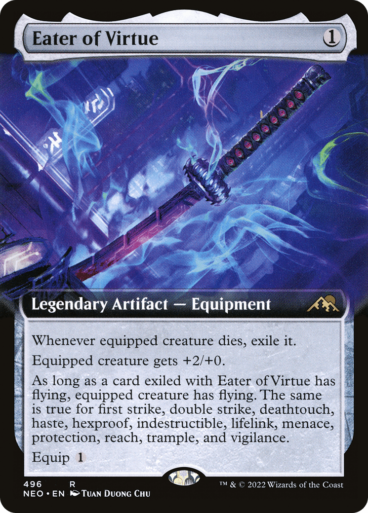 Eater of Virtue (Extended Art) [Kamigawa: Neon Dynasty] Foil