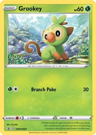 Grookey SWSH001 SWSH001/307 - SWSH Sword & Shield Promo Cards Holofoil