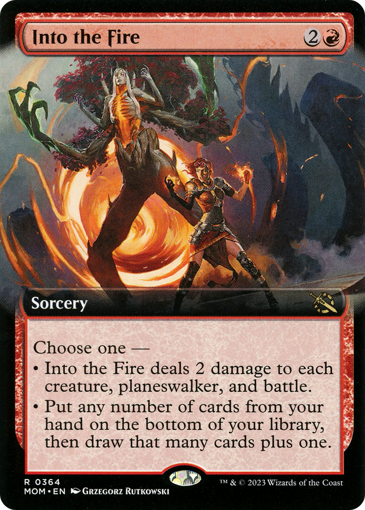 Into the Fire (Extended Art) [March of the Machine] Foil