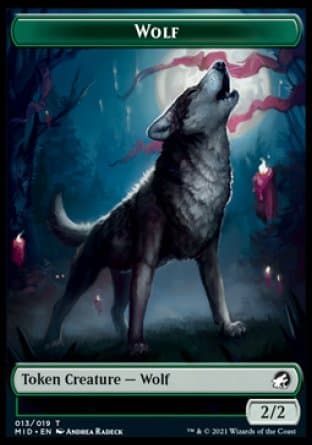 Wolf // Spider Double-Sided Token [Innistrad: Midnight Hunt Tokens] Foil