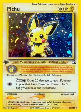 Pichu 012/111 - Neo Genesis 1st Edition Holofoil