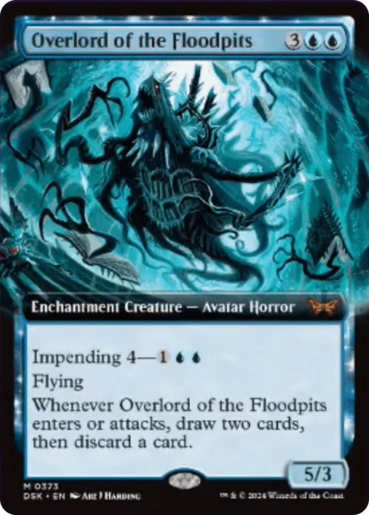 Overlord of the Floodpits (Extended Art) [Duskmourn: House of Horror] Foil