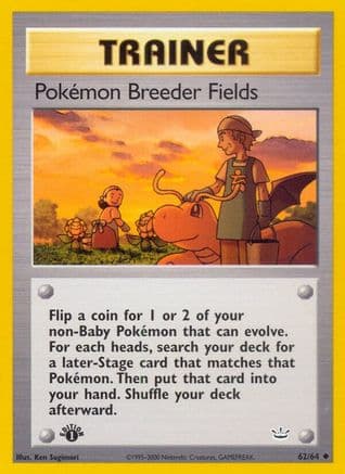 Pokemon Breeder Fields 062/64 - Neo Revelation 1st Edition