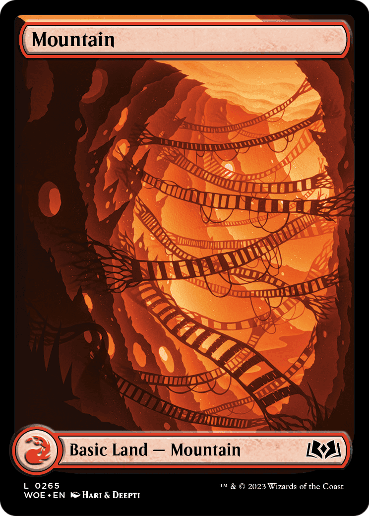 Mountain (265) (Full-Art) [Wilds of Eldraine] Foil