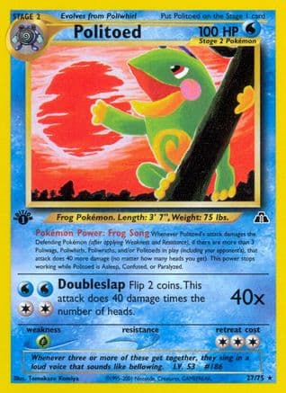 Politoed 027/75 - Neo Discovery 1st Edition