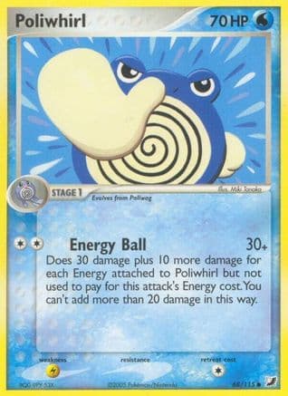 Poliwhirl 068/115 - Unseen Forces Reverse Holofoil