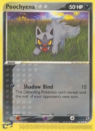 Poochyena 65/109 - Ruby and Sapphire Reverse Holofoil