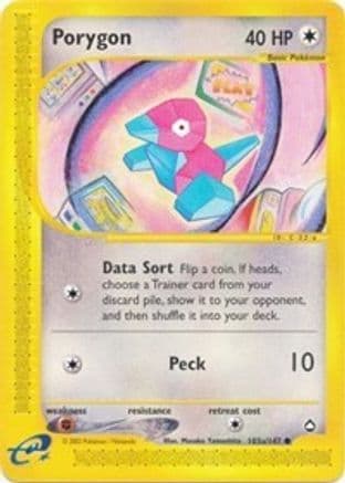 Porygon (103b) 103b- Aquapolis Reverse Holofoil
