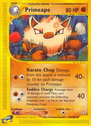 Primeape  Aquapolis - Rare