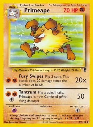 Primeape  - Reverse Holofoil Legendary Collection - Uncommon