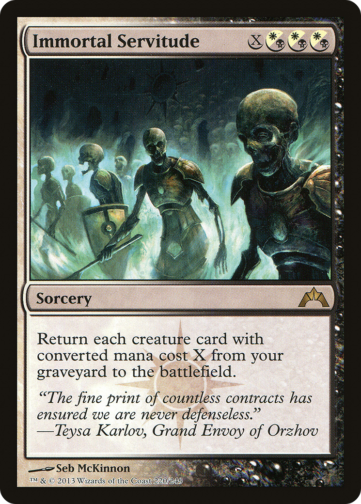 Immortal Servitude [Gatecrash] Foil