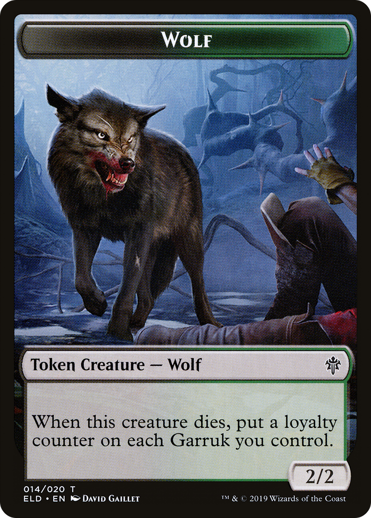 Wolf (TELD-014) - Throne of Eldraine Tokens Foil