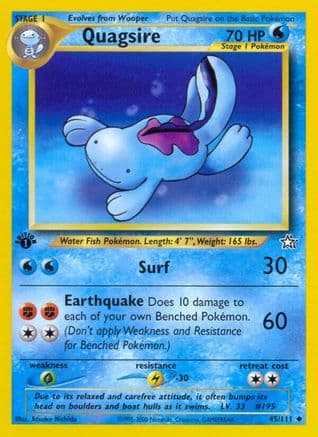 Quagsire 045/111 - Neo Genesis 1st Edition