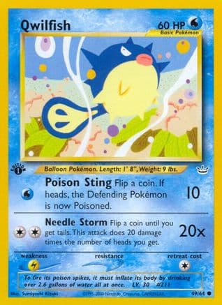 Qwilfish 049/64 - Neo Revelation 1st Edition