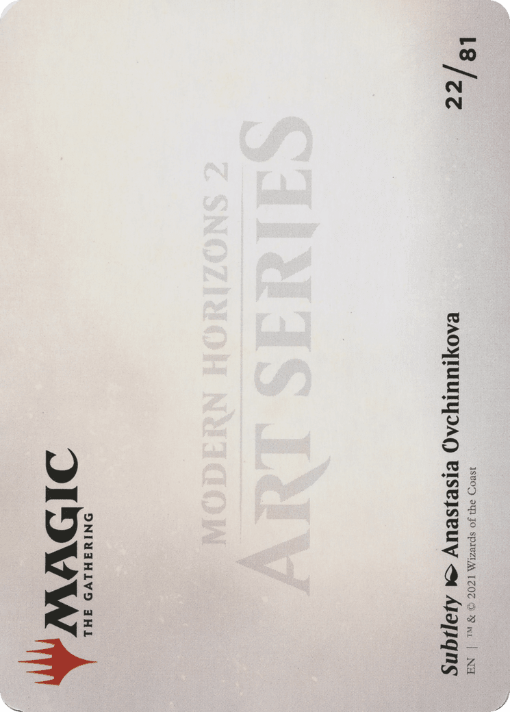 Subtlety // Subtlety (AMH2-022) - Modern Horizons 2 Art Series (Borderless) Foil