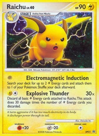 Raichu DP21 DP21/56 - Diamond and Pearl Promos Holofoil