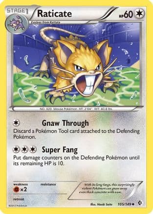 Raticate 105/149 - Boundaries Crossed Reverse Holofoil