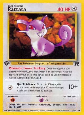 Rattata 066/82 - Team Rocket 1st Edition