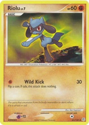 Riolu 061  - Reverse Holofoil Diamond and Pearl - Uncommon
