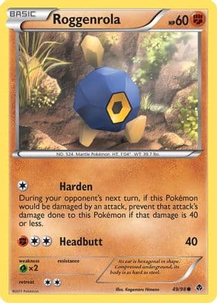 Roggenrola (49)  - Reverse Holofoil Emerging Powers - Common