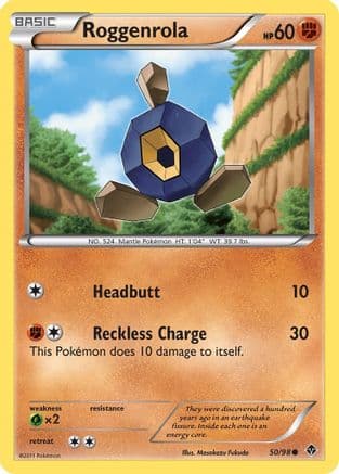 Roggenrola 50/98 - Emerging Powers Reverse Holofoil