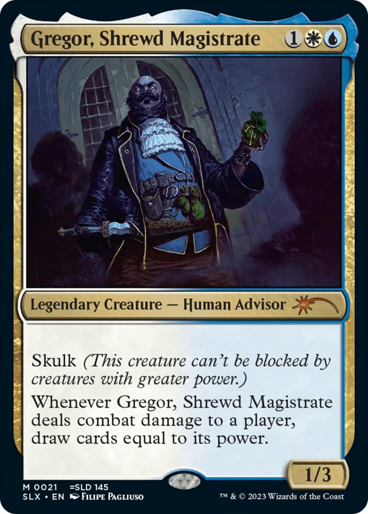 Gregor, Shrewd Magistrate [Secret Lair: Universes Within] Foil