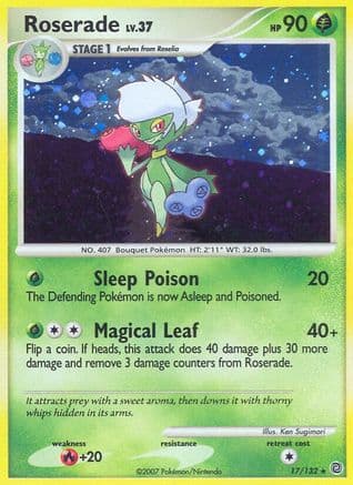 Roserade  - Reverse Holofoil Secret Wonders - Holo Rare