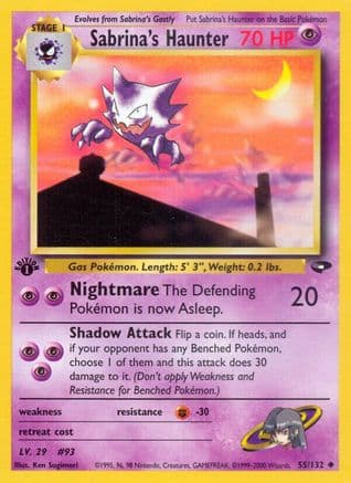 Sabrina's Haunter 055/132 - Gym Challenge 1st Edition