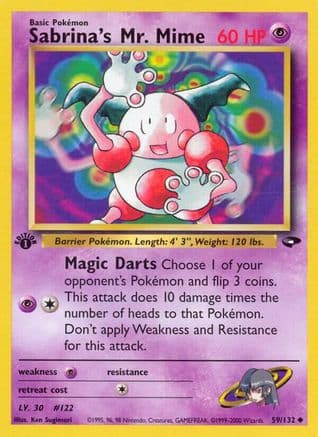 Sabrina's Mr. Mime 059/132 - Gym Challenge 1st Edition