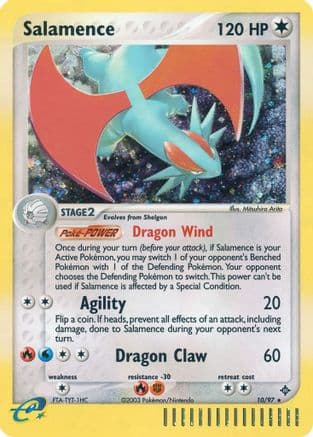 Salamence - 10/97/097  - Reverse Holofoil Dragon - Holo Rare