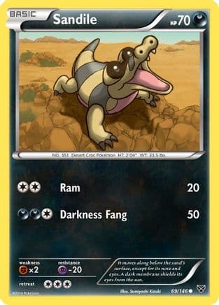 Sandile 69/146 - XY Base Set Reverse Holofoil