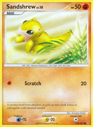 Sandshrew 124  - Reverse Holofoil Supreme Victors - Common