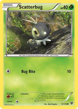 Scatterbug 15/146 - XY Base Set Reverse Holofoil