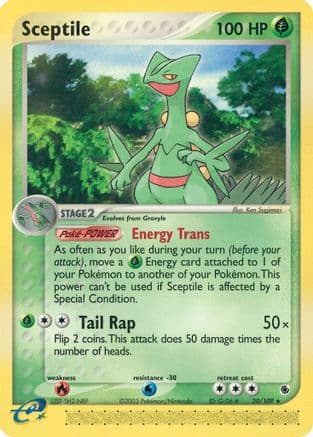 Sceptile 20/109 - Ruby and Sapphire Reverse Holofoil