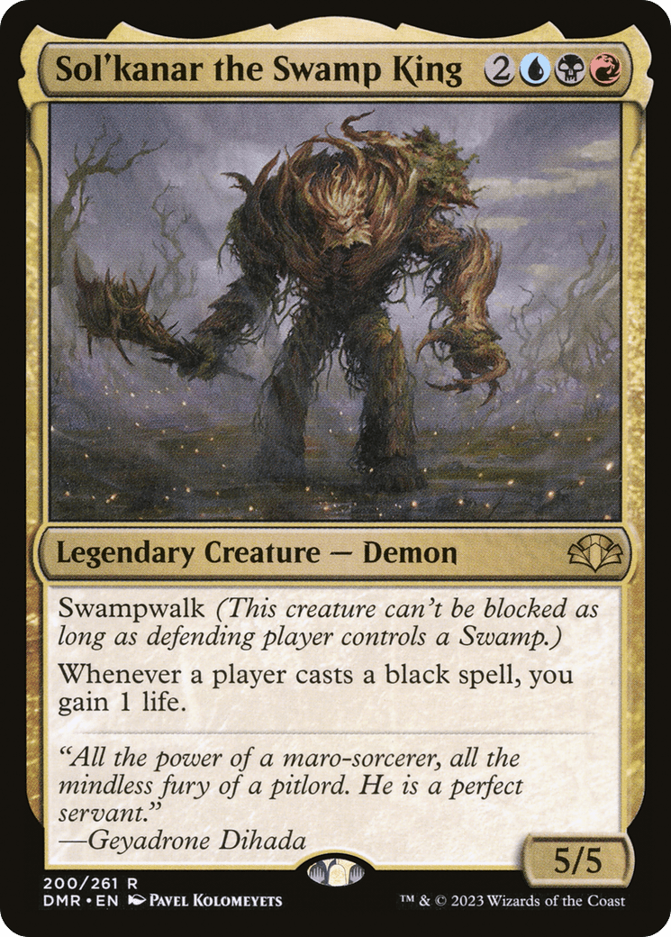 Sol'kanar the Swamp King [Dominaria Remastered] Foil