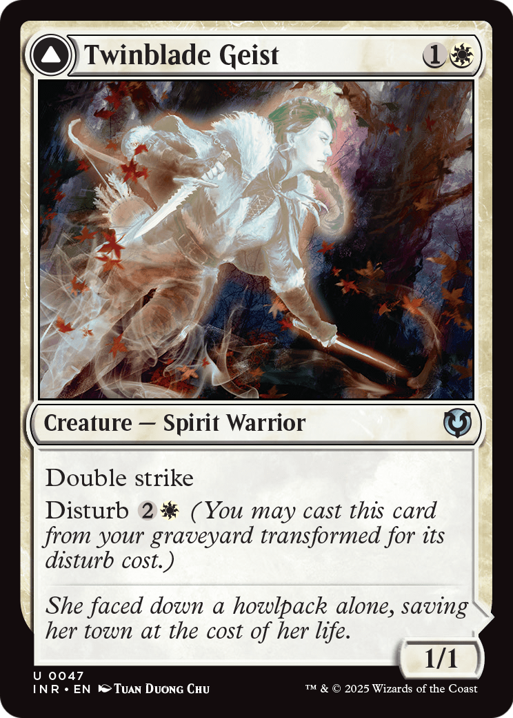 Twinblade Geist // Twinblade Invocation (-047) [Innistrad Remastered]  Foil