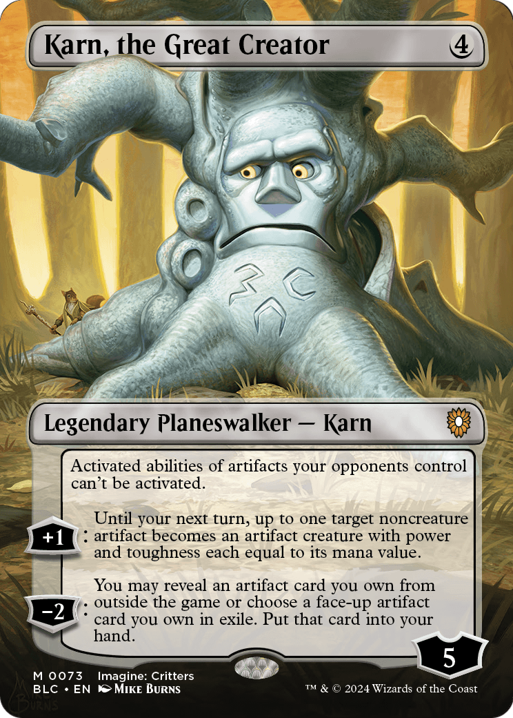 Karn, the Great Creator (Borderless) [Bloomburrow Commander] Foil