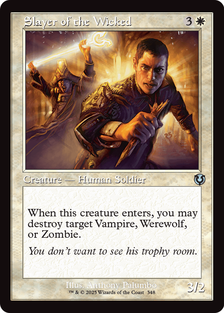 Slayer of the Wicked (Retro Frame) (-348) [Innistrad Remastered]  Foil
