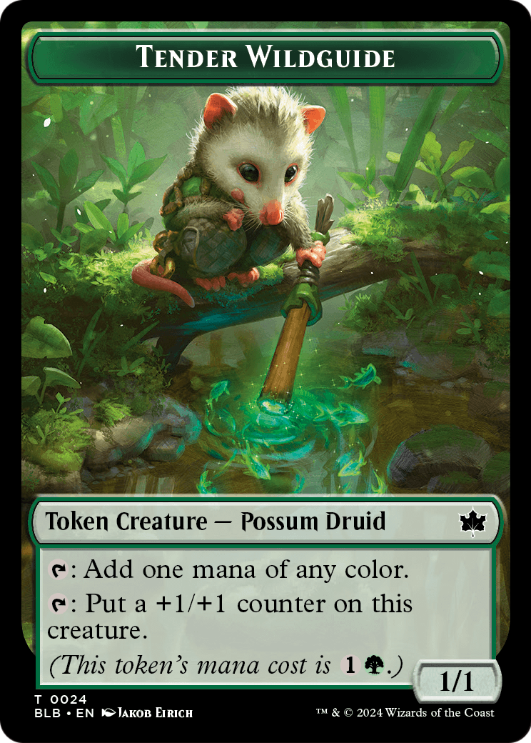 Tender Wildguide (TBLB-024) - Bloomburrow Tokens Foil