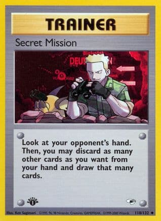 Secret Mission 118/132 - Gym Heroes 1st Edition