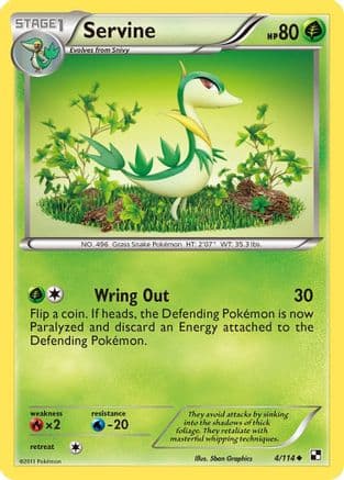 Servine 4/114 - Black and White Reverse Holofoil
