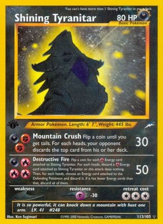 Shining Tyranitar  Neo Destiny - Secret Rare